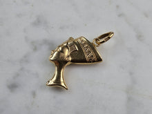 Load image into Gallery viewer, Womens Vintage Estate 14K Yellow Gold Queen Nefertiti Pendant 2.0g E6575