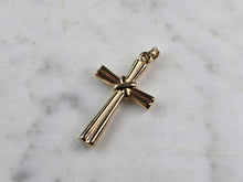 Load image into Gallery viewer, Womens Vintage Estate 10k Yellow Gold Religious Cross Pendant 0.9g #E6576