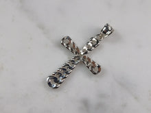 Load image into Gallery viewer, Womens Sterling Silver Religious Cross Pendant Necklace 2.7g E6581