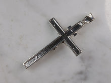 Load image into Gallery viewer, Womens Sterling Silver Religious Cross Pendant Necklace 4.2g E6585