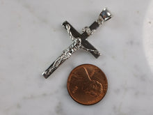 Load image into Gallery viewer, Womens Sterling Silver Religious Cross Pendant Necklace 4.2g E6585