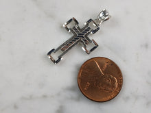Load image into Gallery viewer, Womens Sterling Silver Religious Cross Pendant Necklace 4.0g E6588