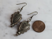Load image into Gallery viewer, Womens Vintage Estate Sterling Silver Modernist Earrings 5.3g E6591