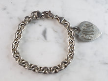 Load image into Gallery viewer, Womens Vintage Estate Sterling Silver Heart Charm Bracelet 51.1g E6605