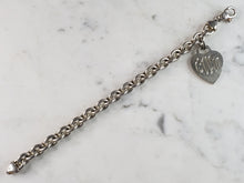 Load image into Gallery viewer, Womens Vintage Estate Sterling Silver Heart Charm Bracelet 51.1g E6605