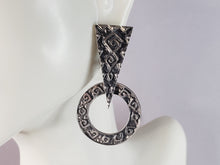 Load image into Gallery viewer, Womens Vintage Estate Sterling Silver Modernist Earrings 10.0g E6607