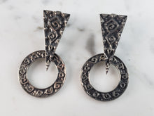 Load image into Gallery viewer, Womens Vintage Estate Sterling Silver Modernist Earrings 10.0g E6607