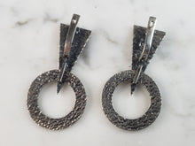 Load image into Gallery viewer, Womens Vintage Estate Sterling Silver Modernist Earrings 10.0g E6607