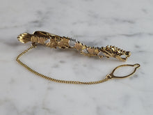 Load image into Gallery viewer, Womens Vintage Estate 14k Multi Gold Ruby Chinese Dragon Scarf Tie Clip 7.0g #E6609