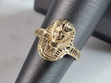 Load image into Gallery viewer, Womens Vintage 14k Gold Egyptian King Tut Pharaoh Ring 3.6g E6611