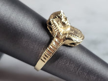 Load image into Gallery viewer, Womens Vintage 14k Gold Egyptian King Tut Pharaoh Ring 3.6g E6611