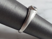 Load image into Gallery viewer, Womens Estate Sterling Silver Modernist CZ Ring 3.0g E6612