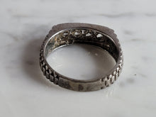Load image into Gallery viewer, Womens Estate Sterling Silver Modernist CZ Ring 4.0g E6614