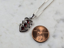 Load image into Gallery viewer, Womens Estate Sterling Silver Modernist Heart Pendant W/ Necklace 5.0g E6618