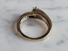 Load image into Gallery viewer, Womens Vintage Estate 14K Yellow Gold Pear Diamond Ring, 5.0g E6622