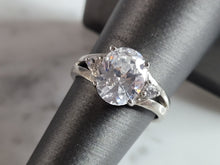 Load image into Gallery viewer, Womens Estate Sterling Silver Modernist CZ Ring 4.3g E6625