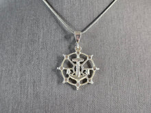 Load image into Gallery viewer, Vintage Estate Sterling Silver Maritime Anchor Pendant Necklace 6.8g E6627