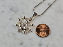 Load image into Gallery viewer, Vintage Estate Sterling Silver Maritime Anchor Pendant Necklace 6.8g E6627