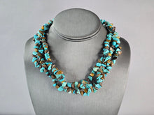 Load image into Gallery viewer, Womens Vintage Estate Turquoise &amp; Tigers Eye Southwestern Necklace 110.4g E662
