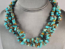 Load image into Gallery viewer, Womens Vintage Estate Turquoise &amp; Tigers Eye Southwestern Necklace 110.4g E662