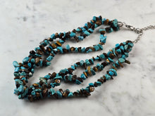 Load image into Gallery viewer, Womens Vintage Estate Turquoise &amp; Tigers Eye Southwestern Necklace 110.4g E662