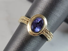 Load image into Gallery viewer, Womens Vintage Estate 14K Yellow Gold Tanzanite Ring 4.3g E6637