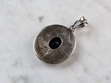 Load image into Gallery viewer, Womens Vintage Estate Sterling Silver Modernist Onyx Pendant 8.9g E6639