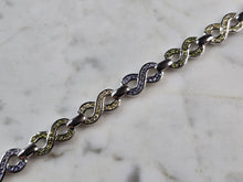 Load image into Gallery viewer, Womens Estate Sterling Silver Modernist Sapphire Bracelet 16.3g #E6647