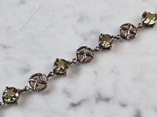 Load image into Gallery viewer, Womens Vintage Estate Sterling Silver Modernist Peridot Bracelet 10.0g E6649