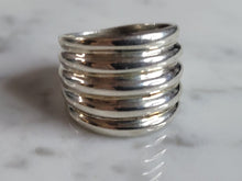 Load image into Gallery viewer, Womens Vintage Estate Sterling Silver Modernist Ring 8.4g E6653