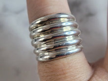 Load image into Gallery viewer, Womens Vintage Estate Sterling Silver Modernist Ring 8.4g E6653