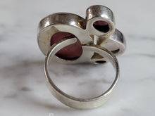 Load image into Gallery viewer, Womens Vintage Estate Sterling Silver Rhodonite Ring 8.8g E6655