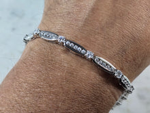 Load image into Gallery viewer, Womens Sterling Silver CZ Tennis Bracelet 14.2g E6659