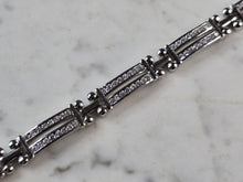 Load image into Gallery viewer, Womens Sterling Silver CZ Modernist Tennis Bracelet 32.9g E6671