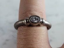 Load image into Gallery viewer, Womens Estate Sterling Silver Modernist CZ Ring 4.2g E6673