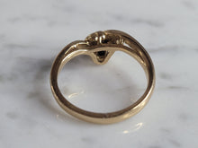 Load image into Gallery viewer, Womens Vintage Estate 14k Yellow Gold Amethyst &amp; Diamond Ring 3.1g #E6676