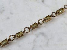 Load image into Gallery viewer, Womens Sterling Silver Gold Tone Peridot Bracelet 13.3g E6677