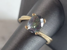 Load image into Gallery viewer, Womens Vintage Estate 14K Yellow Gold Mystic Topaz Ring 5.0g #E6679