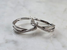 Load image into Gallery viewer, Womens Vintage Estate Sterling Silver Modernist Hoop Earrings 5.5g E6680