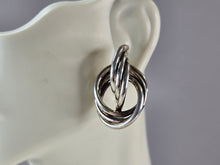 Load image into Gallery viewer, Womens Vintage Estate Sterling Silver Modernist Earrings 7.0g E6681