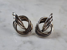 Load image into Gallery viewer, Womens Vintage Estate Sterling Silver Modernist Earrings 7.0g E6681