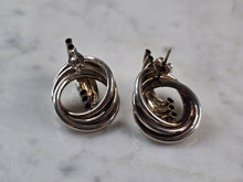 Load image into Gallery viewer, Womens Vintage Estate Sterling Silver Modernist Earrings 7.0g E6681