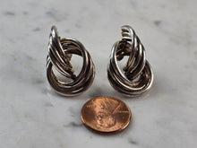 Load image into Gallery viewer, Womens Vintage Estate Sterling Silver Modernist Earrings 7.0g E6681