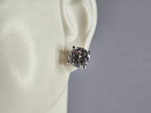 Load image into Gallery viewer, Pr Womens Vintage Estate Sterling Silver CZ Stud Earrings 3.3g #E6687