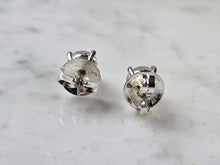 Load image into Gallery viewer, Pr Womens Vintage Estate Sterling Silver CZ Stud Earrings 3.3g #E6687