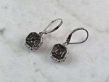 Load image into Gallery viewer, Womens Vintage Estate Sterling Silver Modernist CZ Earrings 3.7g E6688