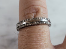Load image into Gallery viewer, Womens Estate Sterling Silver CZ Ring 2.3g E6691