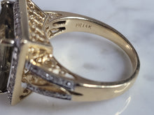 Load image into Gallery viewer, Womens Vintage Estate 14K Gold Beryl Diamond Ring 8.0g E6694