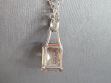Load image into Gallery viewer, Womens Sterling Silver Israel Necklace W/ Citrine ? Stone Pendant 15.1g E6696