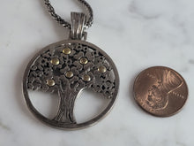 Load image into Gallery viewer, Womens Vintage Sterling Silver Tree Of Life Pendant Necklace 16.6g E6697